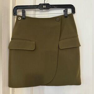 Samsøe Samsøe Citrine skirt in dark olive, size xsmall